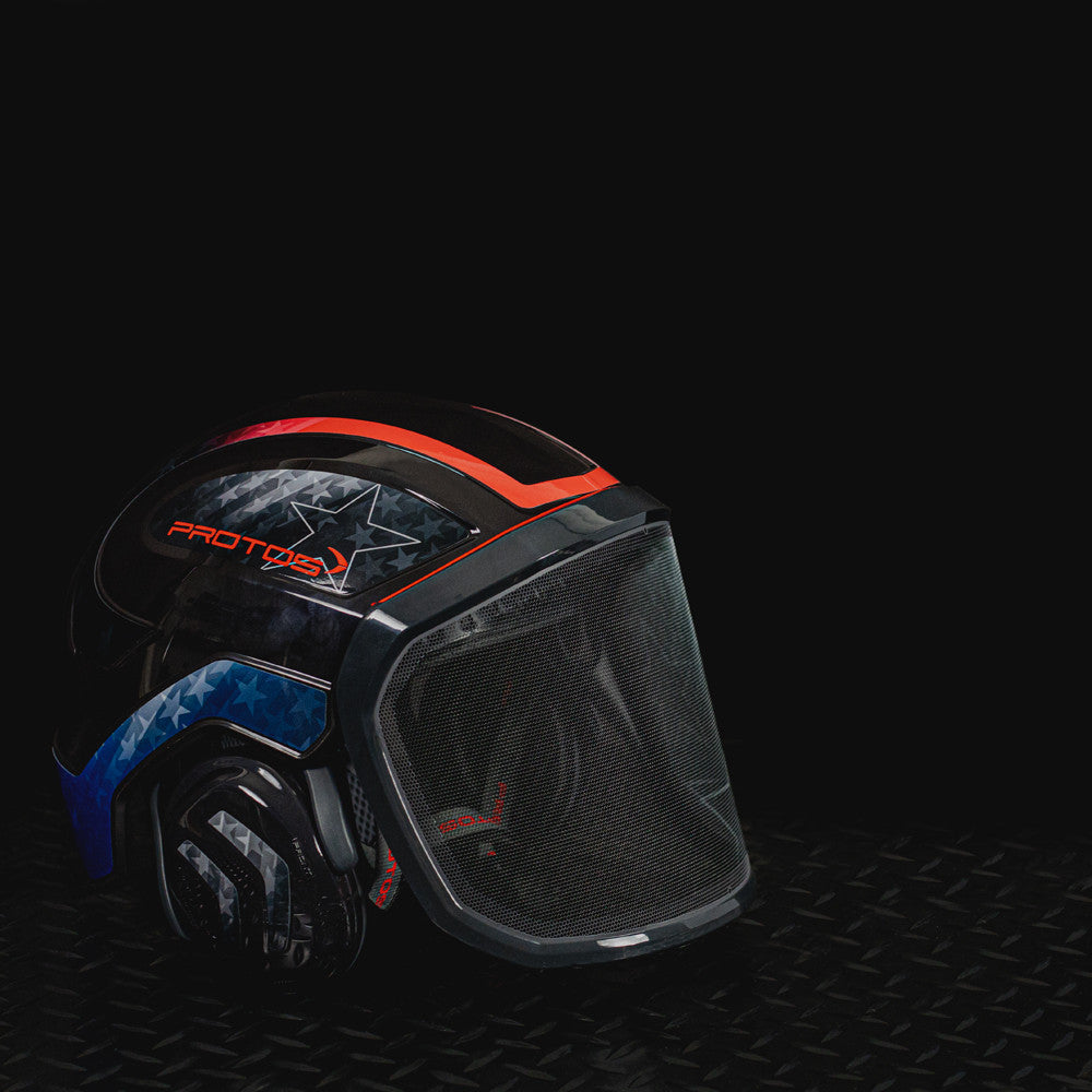 Protos Arborist Helmet System - Black Stars & Stripes
